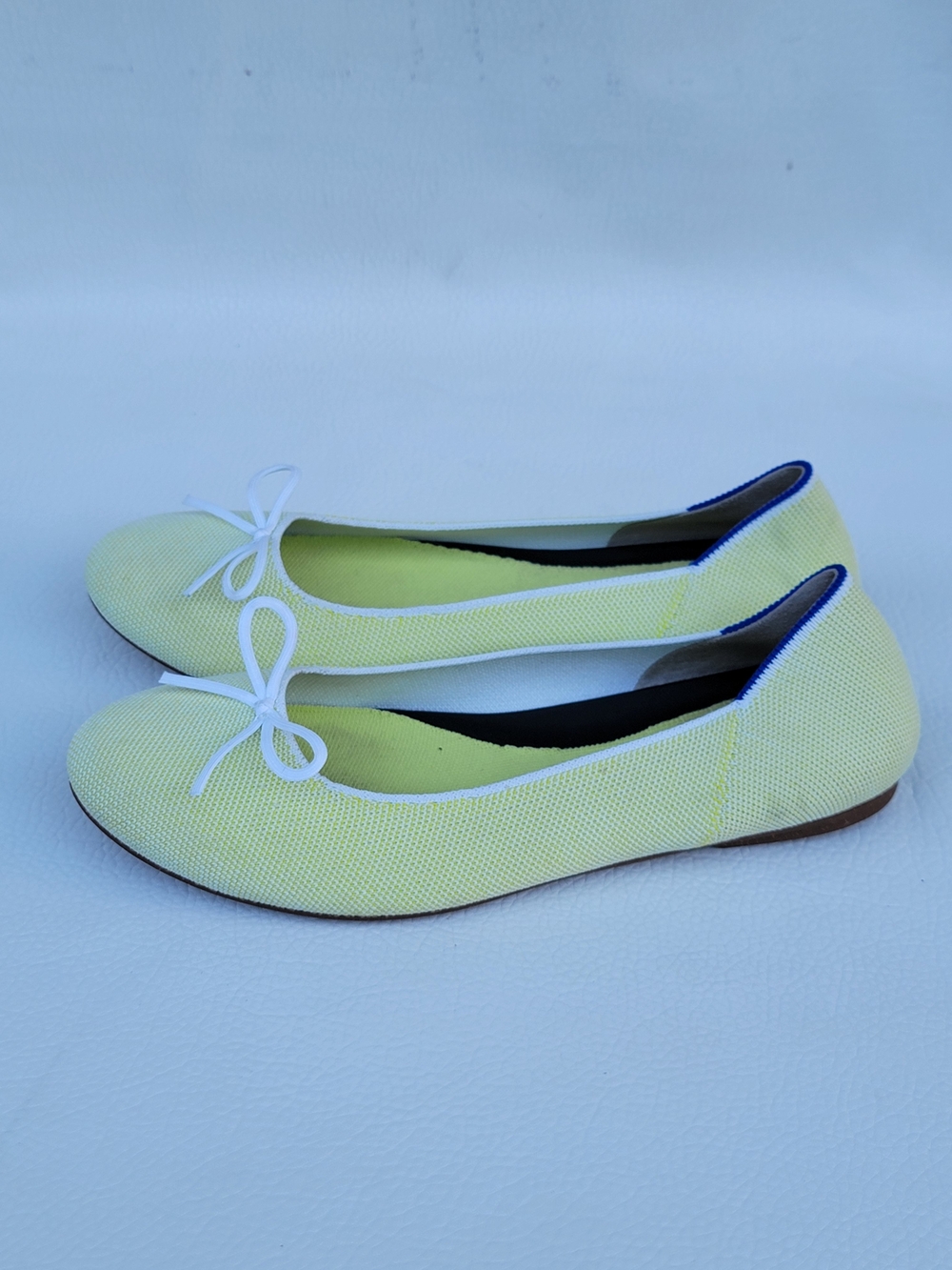 Rothy’s The Flat size 10 women green blue ballet shoes slip on The shoes show si